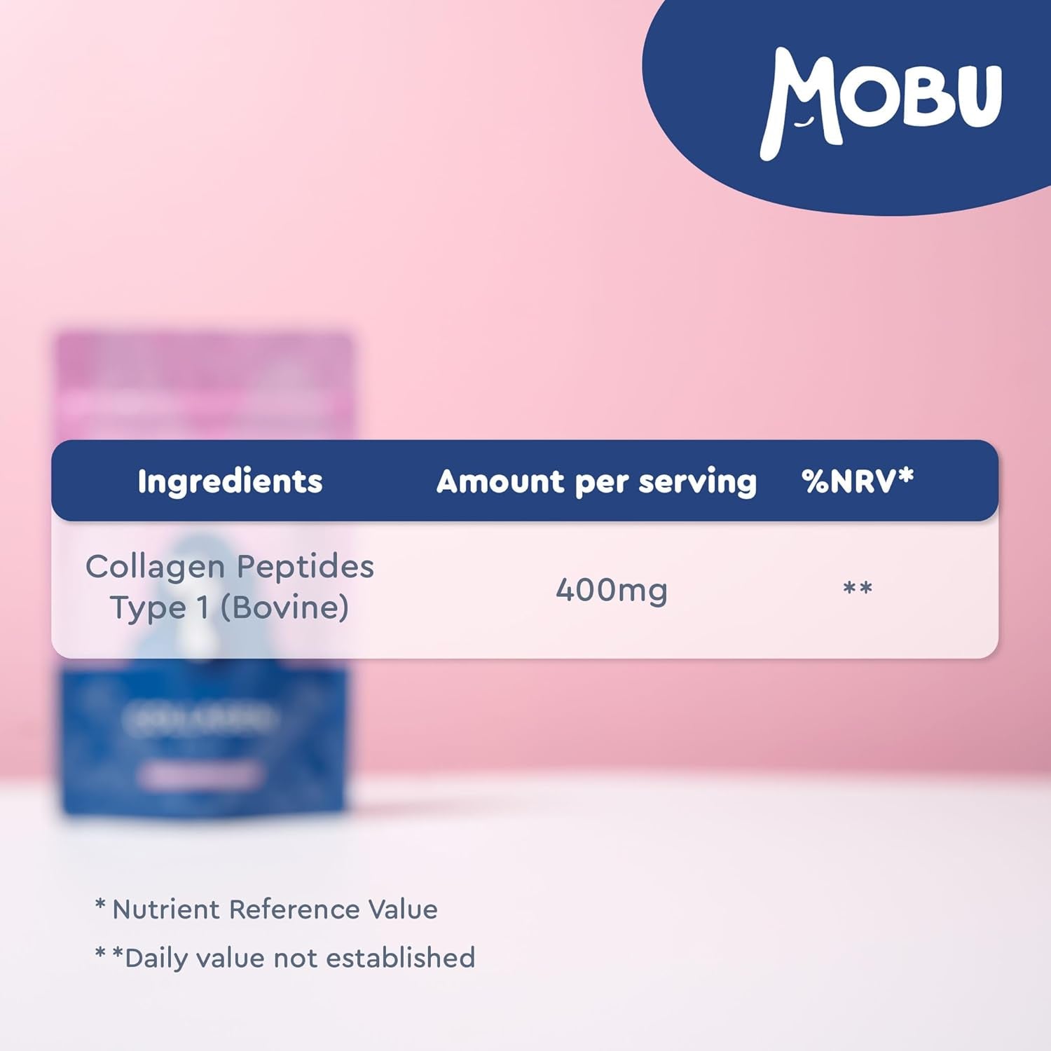Hydrolysed Collagen 400Mg 120 Capsules | Hair, Skin and Joint Health Supplement | Bovine Collagen Type 1 for Women & Men | Letterbox Friendly | MOBU UK