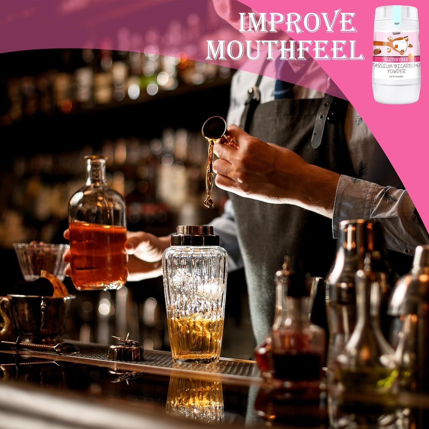 Potassium Bicarbonate, 100% Pure Potassium Bicarbonate Powder for Plants, Baking, Winemaking, Leavening, Potassium Bicarbonate Food Grade Baking Soda for Cakes, Snacks, Cookies,10Oz