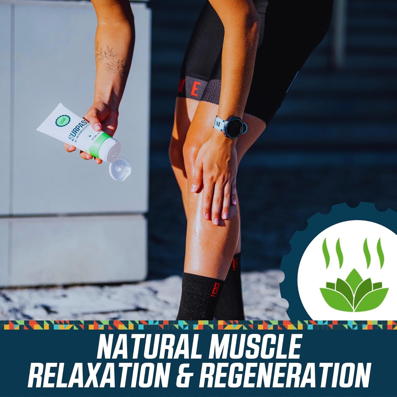 SURPASS Magnesium Recovery Gel 200 Ml - Zechstein Magnesium Boosted by Sepitonic 3M - Restless Legs, Muscle Cramps, Joint Relief & Sleep - Effective Post-Activity Regeneration – Menthol Cooling Effect