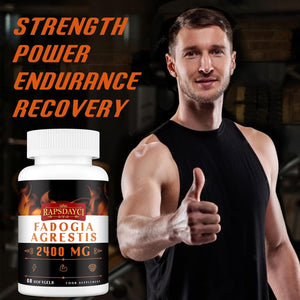 Rapsdayci Fadogia Agrestis 2400Mg per Serving High Potent 50:1 Ratio Extract Powerful Fadogia Agrestis Supplement, Stamina, Strength, Drive & Performance 60 Count (Pack of 1)