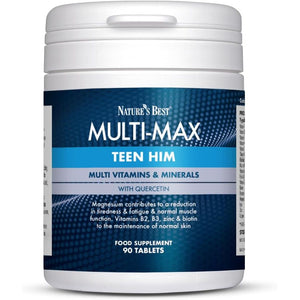 Nature'S Best Multi-Max Multivitamin for Teen Him - with Vitamin C, Selenium and Magneisum - Growth & Development Support for Boys 13-19 - UK Made - 90 Tablets (3 Months' Supply)