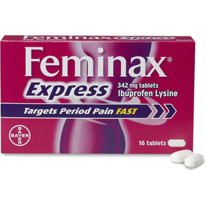 Feminax Express with Ibuprofen and Lysine - 342 Mg X 16 Tablets