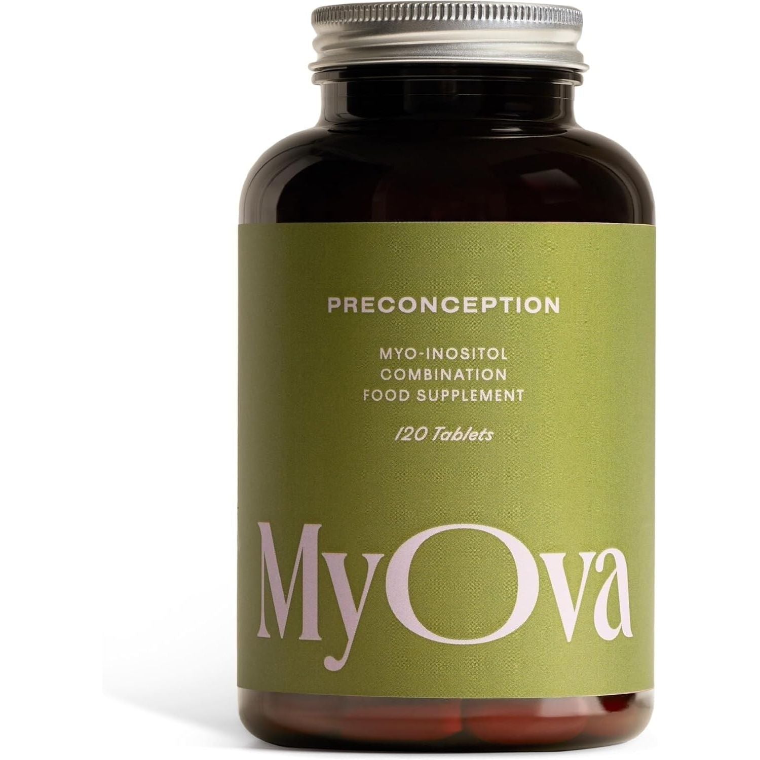 Myova Preconception - Fertility Boosting PCOS Supplement - 30-Day Supply - 2000Mg Myo-Inositol & 400Ug Folate for PCOS Support - Prenatal Vitamins for Women, Inositol Tablets – UK Manufactured