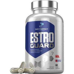 Estro Guard Estrogen Blocker for Men (Highest Dosage) anti Estrogen Tablets PCT Supplements | Muscle Building Supplements, Aromatase Inhibitor, Indole 3 Carbinol Stinging Nettle 60 Vegan Capsules