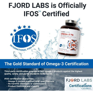 Omega -3 TG | Triglyceride Form | IFOS Certified | 900Mg EPA & 600Mg DHA per 2 Softgels | 120 Softgels