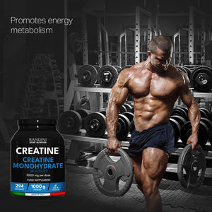 Bandini® Creatine Monohydrate Powder 1Kg/1000G | Pure Creatin Micronised | Improve Training, Sport, Gym, Pre Workout, Physical Performance and Recovery | Muscle Power & Strength | 100% Vegan | Non-Gmo