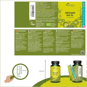 Vegavero Organic Oregano Oil Capsules | Vegan | 90 Mg Carvacrol, 3 Mg Thymol | Cold-Pressed & Essential | NO Additives, Lab-Tested