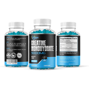 Creatine Gummies 5000Mg 120 Gummies Max Strength Muscle Growth/Recovery Supplements for Men & Women Creatine Monohydrate, Vegan Gym Pre Workout Chewable Gummies, 2 Month Supply (Mixed Berry)