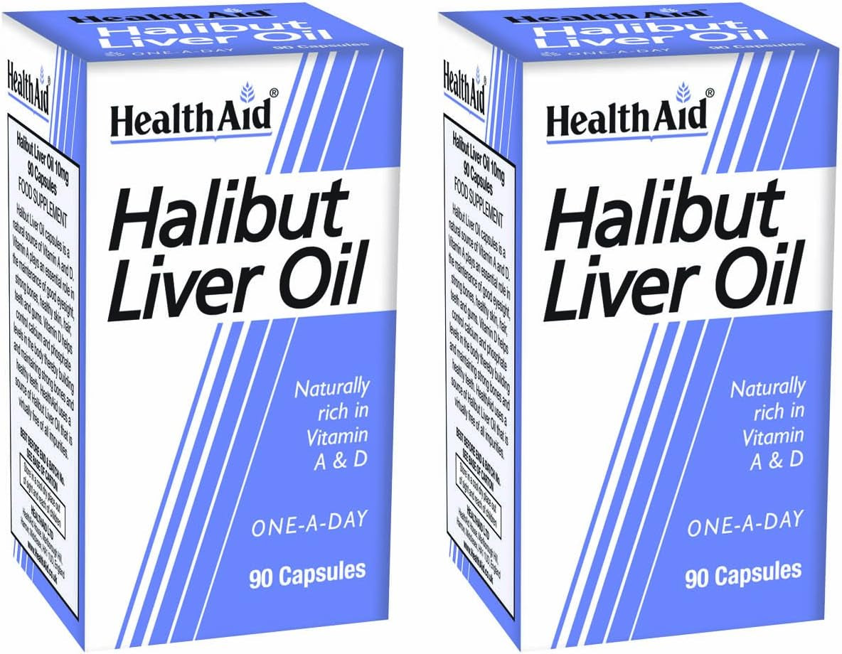 Healthaid Halibut Liver Oil Pack of 2 X 90 Capsules (180 Capsules)