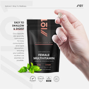 Women'S Multivitamins and Minerals with Collagen & Hyaluronic Acid - 27 Essential Vitamins, Minerals, & Botanicals - 90 Tablets – No Synthetic Fillers or Binders – by Alpha01