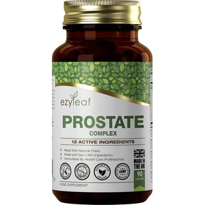Ezyleaf Prostate Complex | High Strength Supplements for Men UK | 90 Stinging Nettle Capsules with Beta Sitosterol, Zinc, Pumpkin Seed, Boron, Boswellia Serrata & More