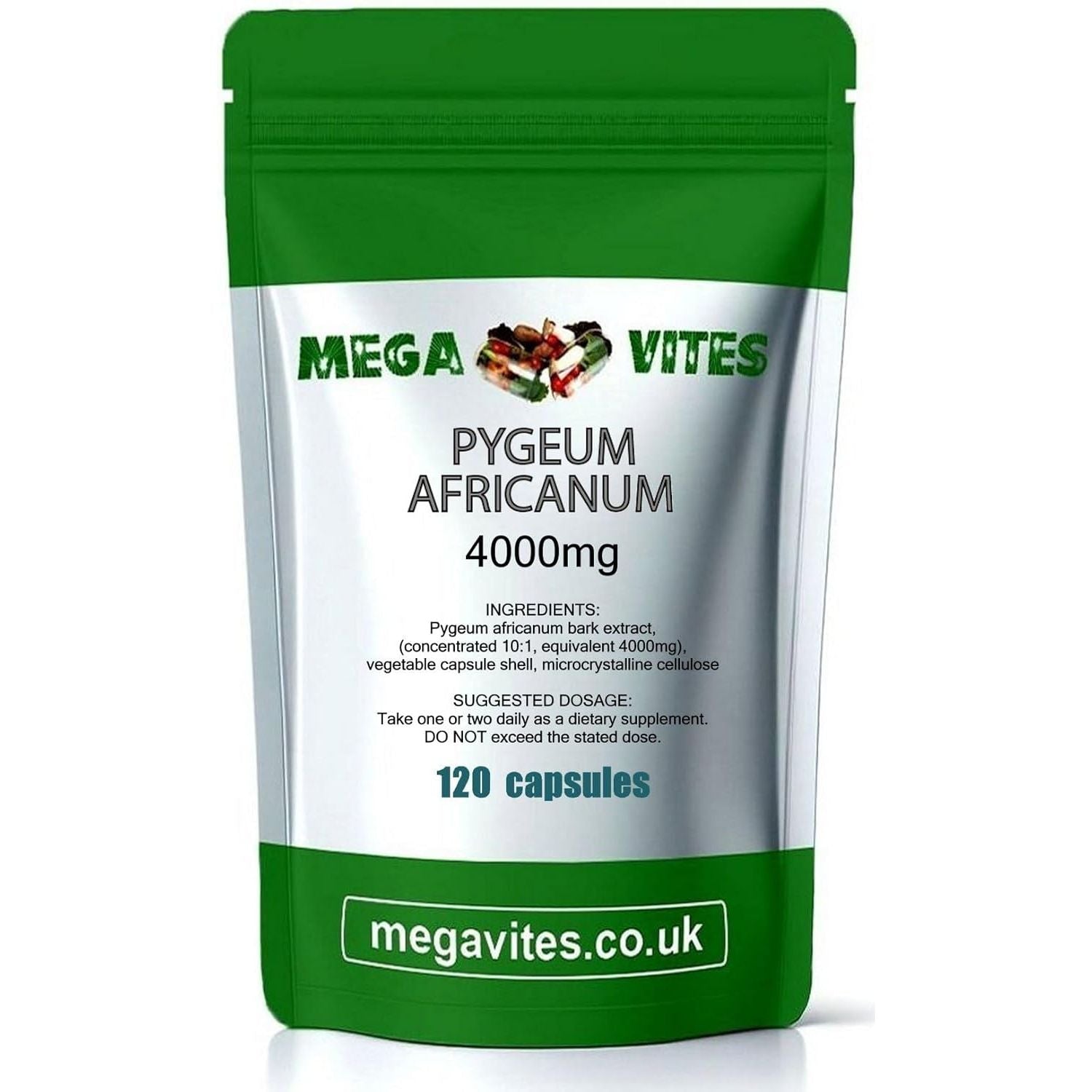 PYGEUM AFRICANUM Capsules 4000Mg X 120 - MEGAVITES