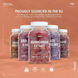 Ashwagandha Gummies 6000Mg - 60 Gummies (V) - High Strength Ashwagandha Root Extract Supplement - Natural Strawberry Flavour - Not Ashwagandha Capsules or Tablets - by Alpha01