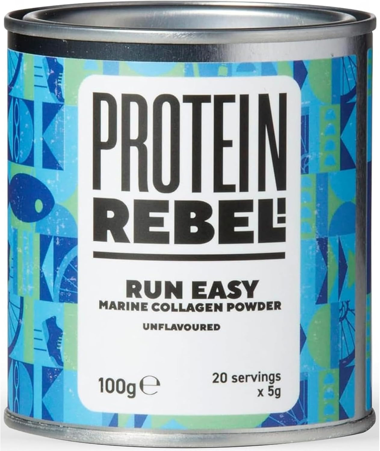Marine Collagen Powder - No Aftertaste, 20 Servings of Pure Collagen - Hydrolysed Marine Collagen Supplements for Running Nutrition, Joints, Skin, Hair & Nails - Run Easy by Protein Rebel (20 Uses)
