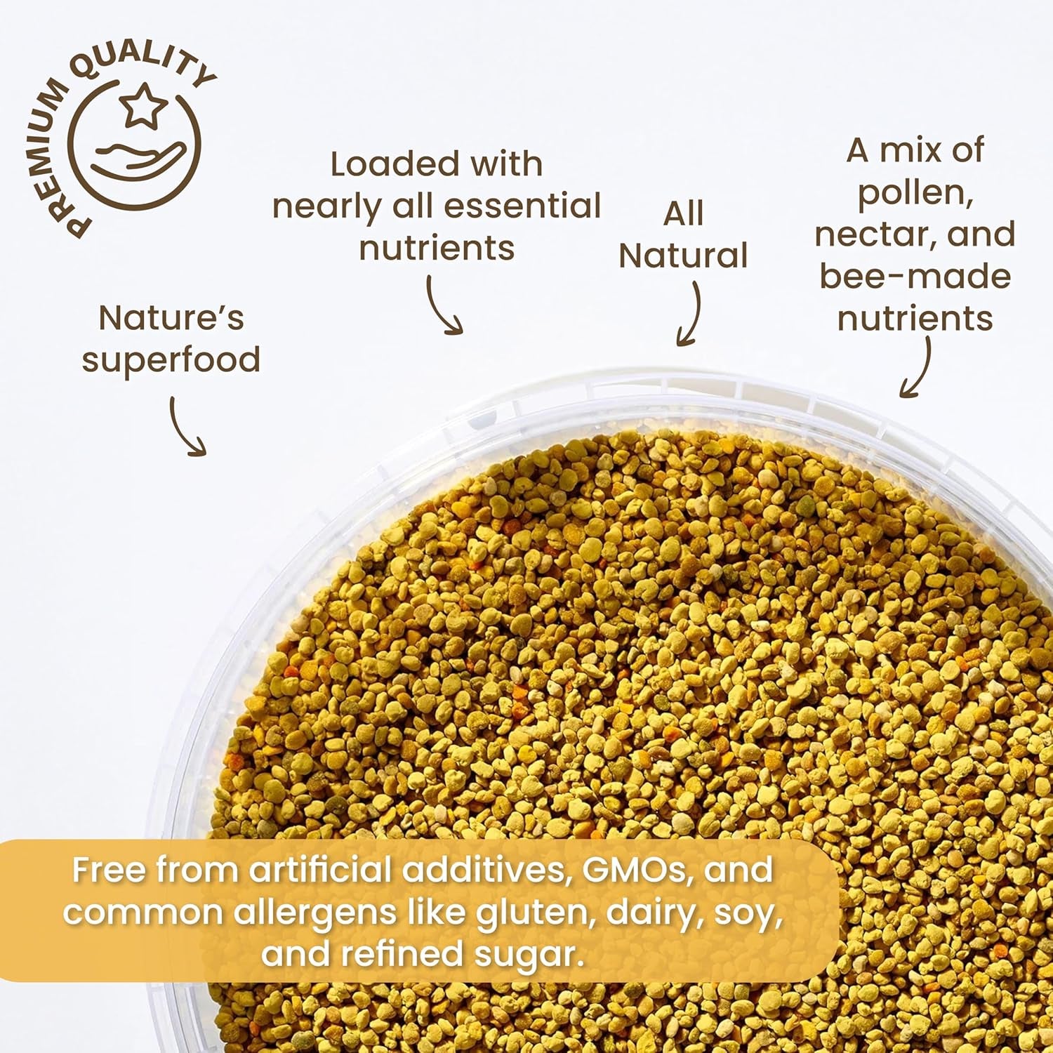 Earthbreath Bee Pollen Granules 400Gr (2X200Gr)– 100% Raw & Natural – Sustainably Harvested – Rich in Natural Goodness – No Artificial Additives