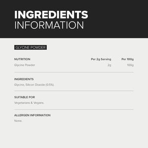 Bulk Glycine Powder, 500 G, Packaging May Vary