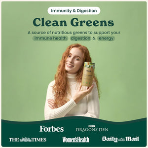 Rheal Clean Greens 150G | 30 Servings | Daily Source of Nutritious Greens | Supports Energy, Immunity & Digestion | 100% Organic & Gluten Free | Plant Based | Certified B Corp