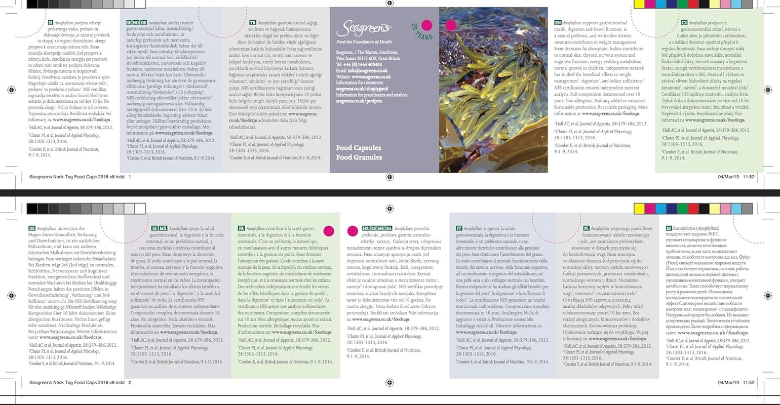 Seagreens Seaweed Food Supplement, 1 Month Supply, 390Mcg Iodine, 11 Vitamins, 67 Minerals, Plant-Based, Vegan, Supports Metabolism, Thyroid & Digestion, 60 Capsules