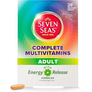Seven Seas Complete Multivitamins Adult with Vitamin C, Vitamin D, Zinc plus Energy Release Complex 1 with Vitamins B6 and B12, 28 Tablets, 4-Week Supply