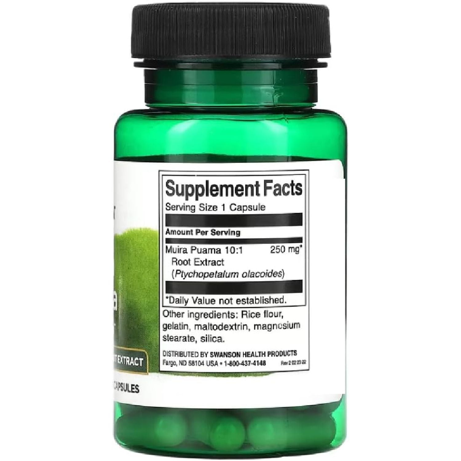 Swanson - Muira Puama, 250Mg (10:1) | Vitality and Endurance Support - 60 Capsules