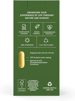 Natroceutics Berberine Complex 60 Vegan Capsules Advanced Berberine Delivery Complex Increased Bioavailability