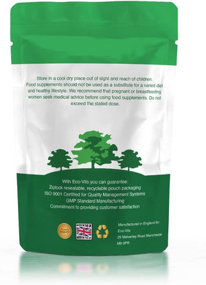ECO-VITS COD Liver and Evening Primrose Oil (1000Mg) 365 CAPS. Biodegradable Packaging. Sealed Pouch