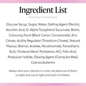 Millions & Millions - Hair, Skin & Nails Multivitamin Gummies • Maintenance of Hair, Skin & Nails • Suitable for Vegetarians • 30 Gummies • 1 Month Supply