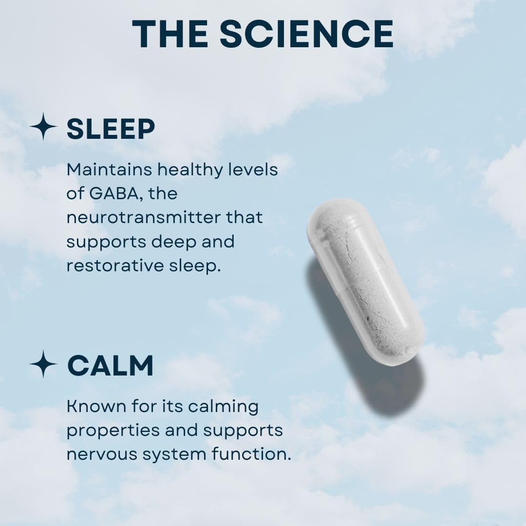 Magnesium Glycinate (Sleep Boost)- High Strength: 1000Mg (100Mg Elemental Magnesium) per Capsule. Vegan Capsule Gentle on the Stomach, Highly Absorbent, UK Made