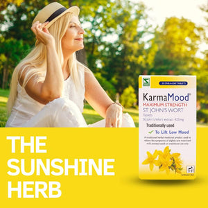 Schwabe Karmamood Maximum Strength - St John'S Wort Extract 425Mg - Traditional Herbal Medicinal Product - 60 Tablets
