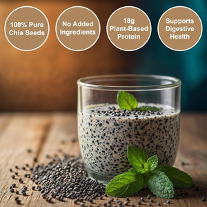 Nutriseed Chia Seeds 500G - 100% Natural, High Fibre & Protein, Rich in Omega 3 6 & 9, Antioxidants, Contains 8 Amino Acids & Vitamins, Vegan-Friendly & Gluten-Free | from Peruvian Mountains