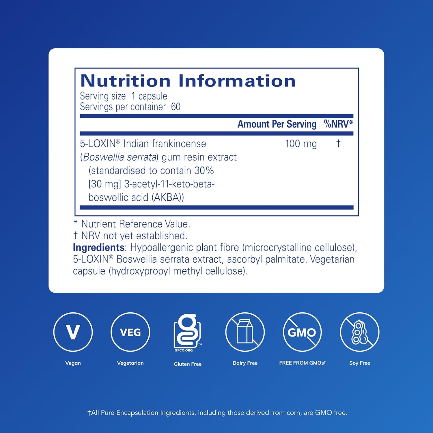 Pure Encapsulations Boswellia AKBA - 5-Loxin - Supports Joint Health and Reduces Inflammation - 60 Capsules