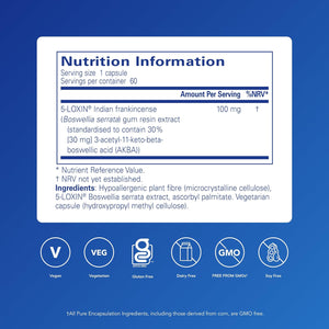 Pure Encapsulations Boswellia AKBA - 5-Loxin - Supports Joint Health and Reduces Inflammation - 60 Capsules