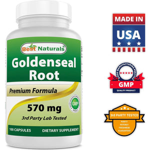 Best Naturals Goldenseal Root 570 Mg 100 Capsules (100 Count (Pack of 1))