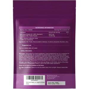 Milk Thistle High Strength Tablets 10,500Mg & 80% Silymarin per Serving | 120 Tablets | Milk Thistle Herbal Supplement | Vegan & UK Made