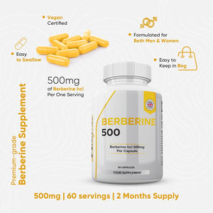 Freak Athletics Berberine Supplement 500Mg | 60 Capsules | Suitable for Vegetarians & Vegans | UK Made