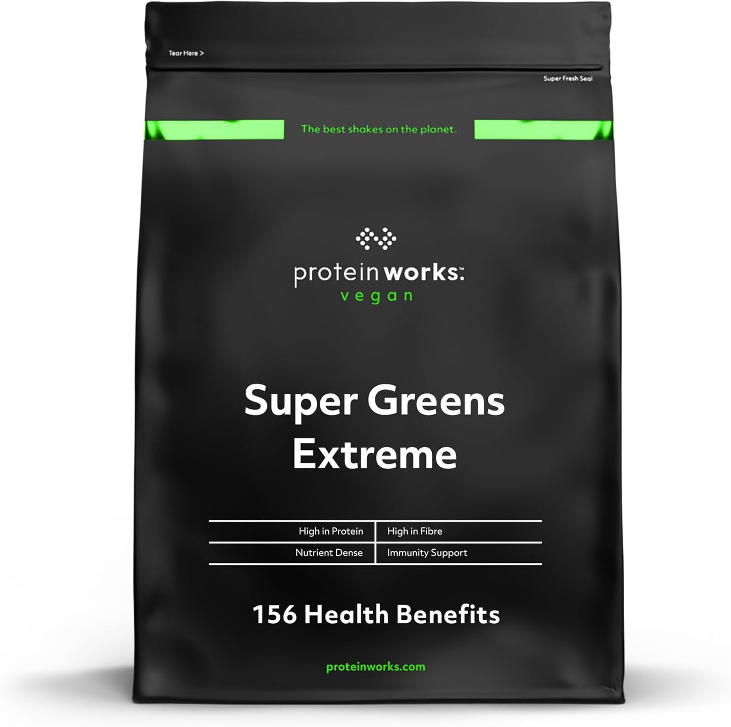 Protein Works - Super Greens Extreme , 150+ Health Benefits , 41 Active Ingredients , Vegan & Gluten Free , No Added Sugar , 20 Servings , Mandarin Orange , 250G