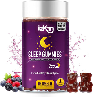 Pro Sleep Gummies for Adults Magnesium, L-Theanine, 5 HTP, Valerian Root, Passionflower Extract, Glycine, Chewable Sleep Supplement |Sleep Aid| |Calm Mood| Vegan 120 Gummies |Berries Flavour| (2)