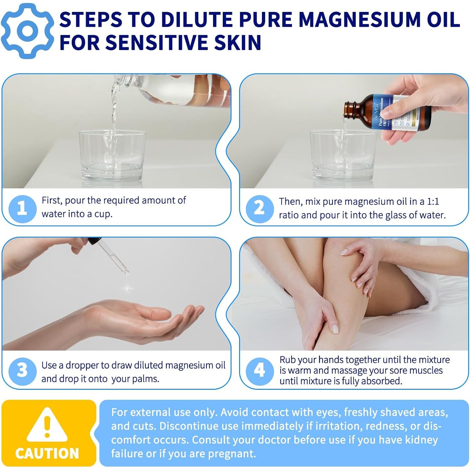 Pure Magnesium Oil Spray,100% Pure & Natural Magnesium Spray, Magical Magnesium Body Spray,Magnesium Oil for Feet, Promotes Sleep, Ideal for Sports & Muscle Recovery 60Ml