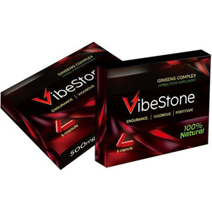 VIBESTONE Red-New Stronger for Longer Formula for Men - Ultra Strong Performance Enhancing Pills, Stamina Endurance Booster RED Supplement Pills for Men - 6 Ginseng Capsules 500MG