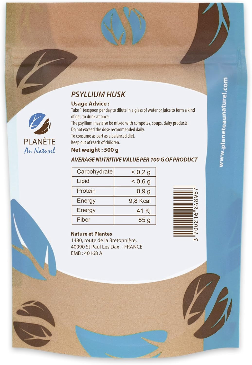 Blond Psyllium Husk - 500G