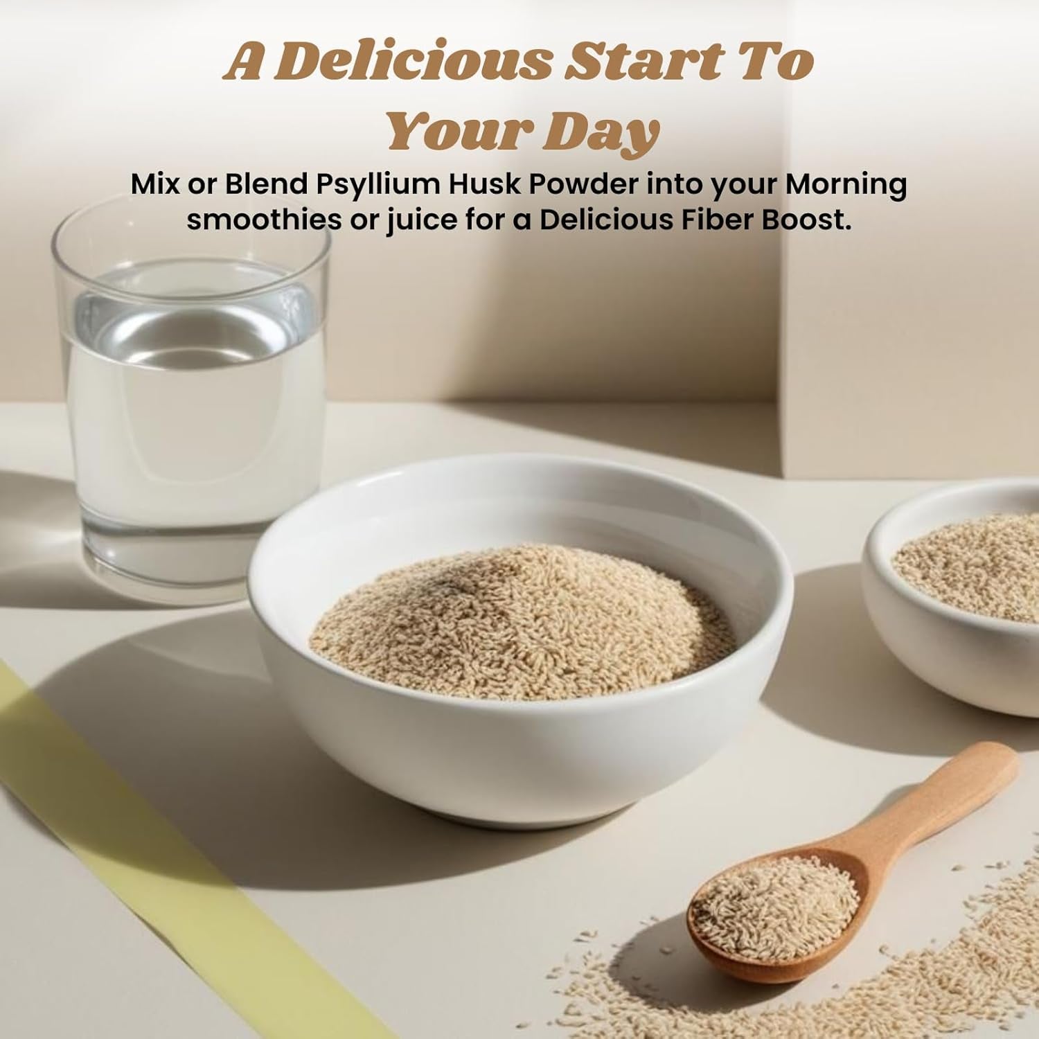 Psyllium Husk (100G/3.52Oz) Easy Mixing Fiber Supplement, Finely Ground & Non-Gmo Powder for Promoting Regularity