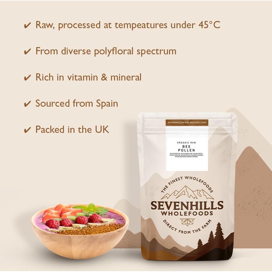 Sevenhills Wholefoods Bee Pollen Granules, Raw, Ethically Harvested 500G