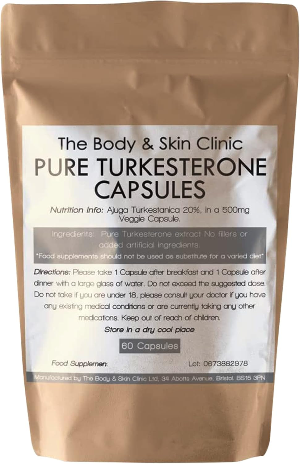 Turkesterone Capsules | Muscle Recovery and Muscle Growth Supplement | Super Strength 1000Mg per Serving | 60 Capsules