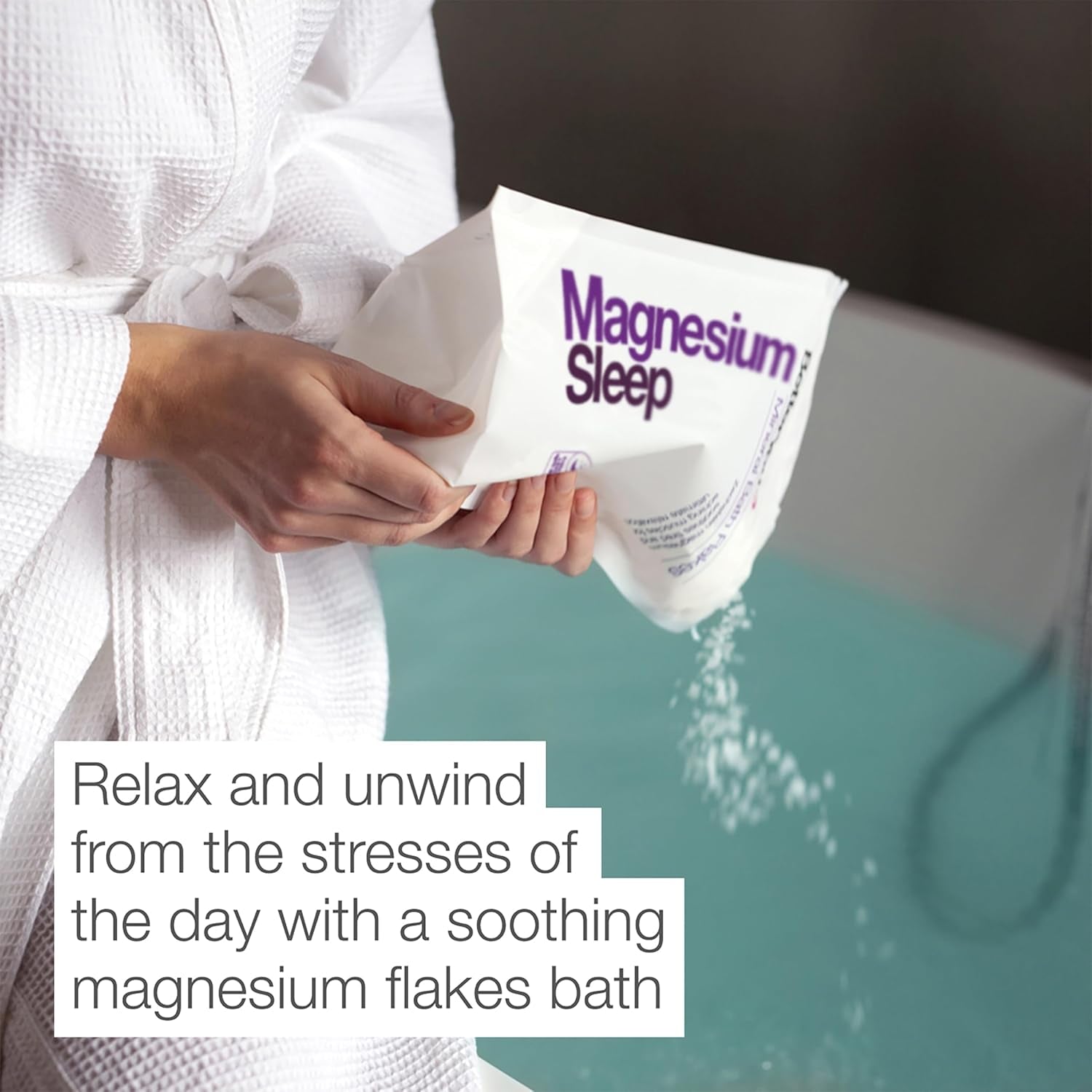 Betteryou Magnesium Sleep Mineral Bath Flakes | Zechstein Magnesium Infused with Lavender & Chamomile to Soothe Aching Muscles | Relaxing Essential Oils for Deep Sleep | 1Kg