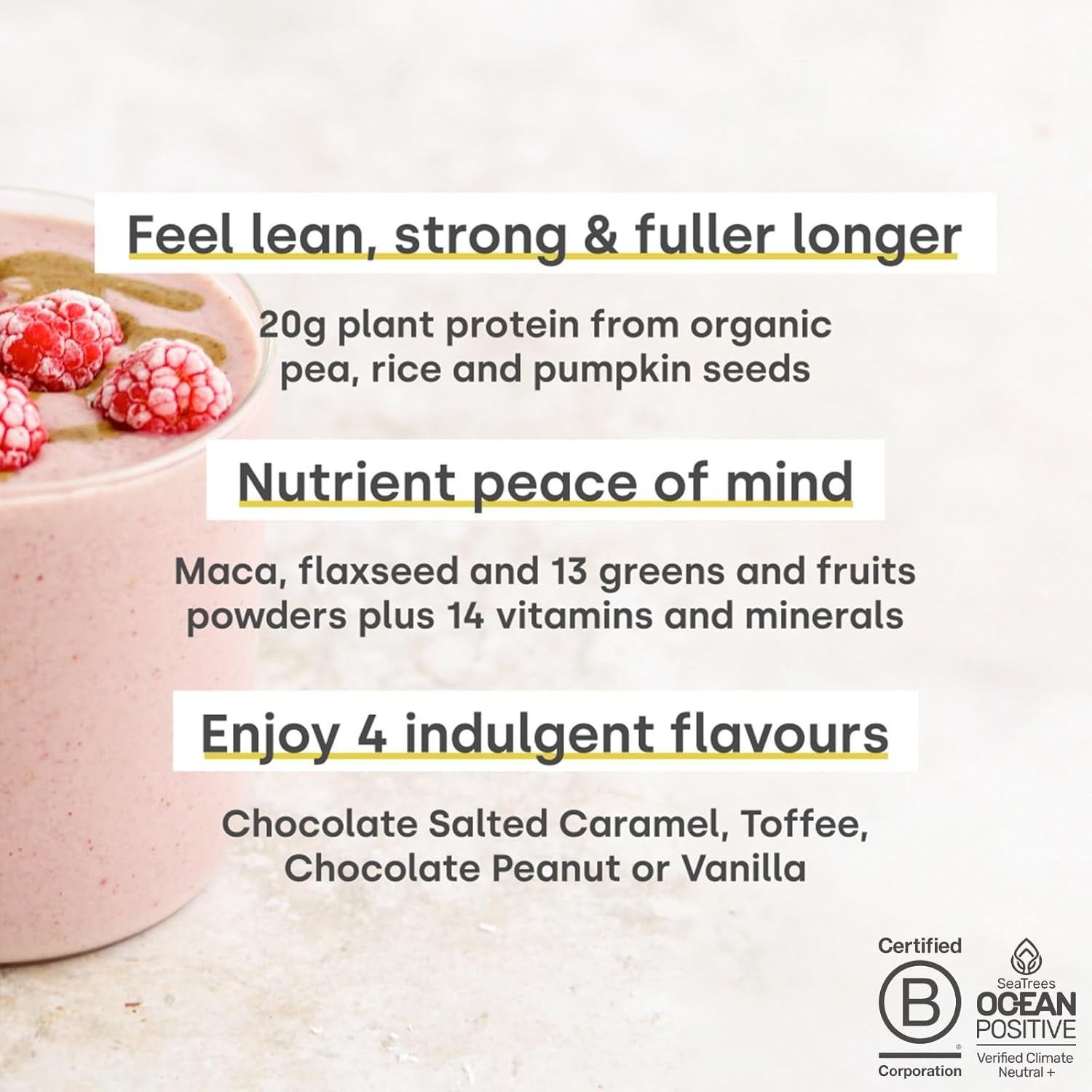 Form Superblend - Vegan Protein Powder, 20G Plant Protein (Chocolate Salted Caramel)