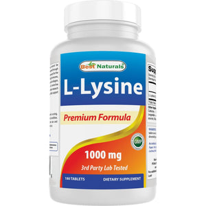 Best Naturals L-Lysine 1000 Mg 180 Tablets