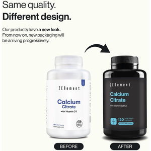 Calcium Citrate with Vitamin D3 and K2 - for Healthy Teeth, Bones and Muscles - Formulated with Enhanced D3 and K2 - Highly Absorbable - 120 Vegetarian Capsules