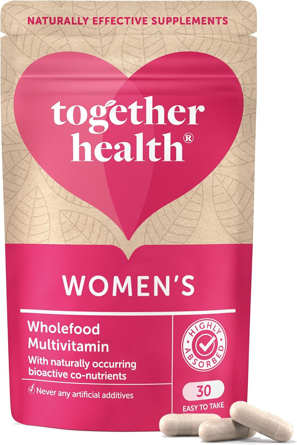 Women’S Multi Vitamin & Mineral – Together Health – Specially Formulated for Women – 22 Nature-Based Nutrients – Vegan Friendly – Made in the UK – Pack of 2-60 Vegecaps