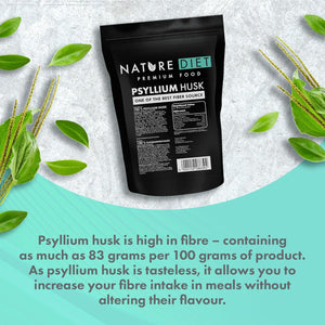 Nature Diet - Psyllium Husk 1000 G | Source of Fibre | Digestion | Detox, Packaging May Vary