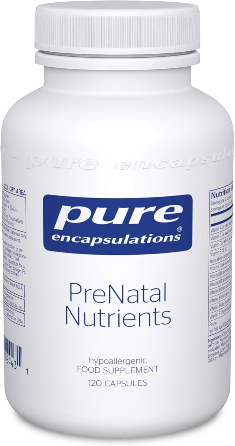 Pure Encapsulations Prenatal Nutrients - Multivitamin and Mineral Complex for Pregnancy and Lactation - 120 Capsules